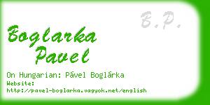 boglarka pavel business card